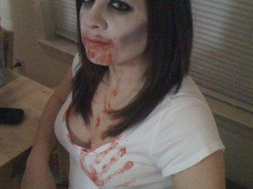 Cousin Sandra as a zombie.jpg